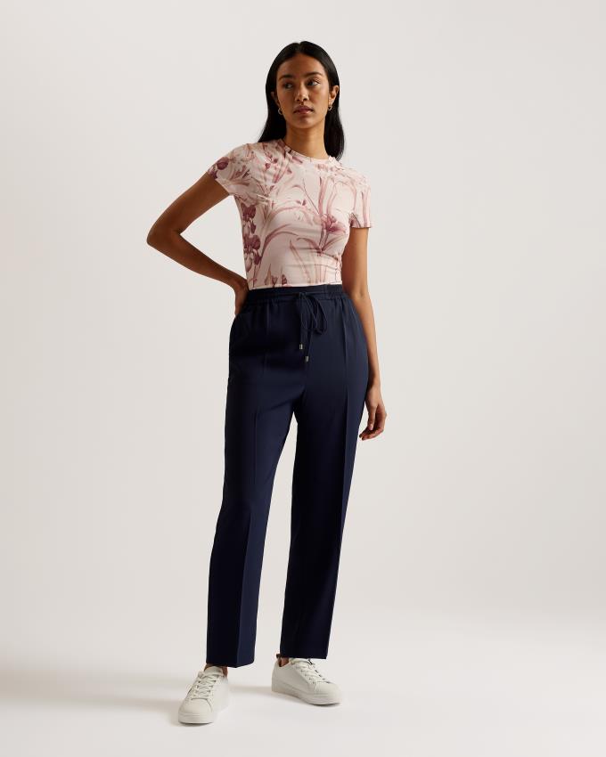 Joggery Damskie Ted Baker Straight Leg Ankle Grazer Ciemny Niebieskie Polska | PL-FUPIQ9207