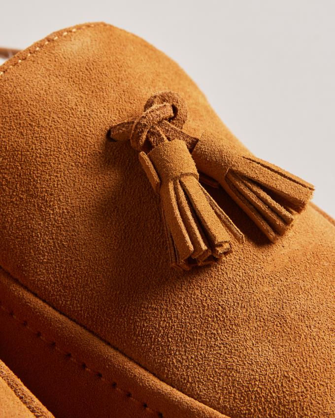 Kapcie Męskie Ted Baker Suede Tassel Mule Brązowe Polska | PL-OCMTX3570