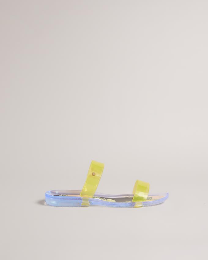 Klapki Damskie Ted Baker Lemon Print Jelly Żółte Polska | PL-JNHFC4071