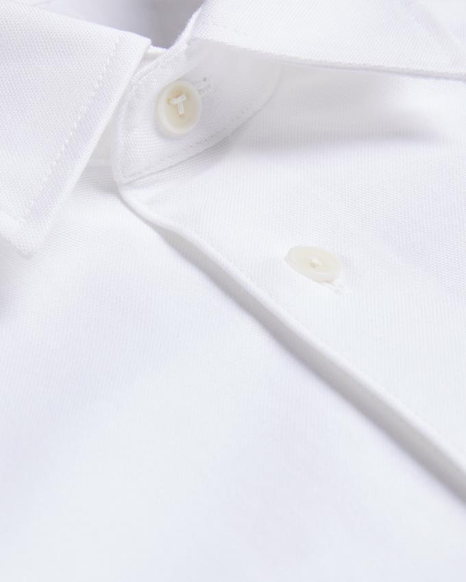 Koszule Męskie Ted Baker Long Sleeve Cotton Oxford Białe Polska | PL-WASLC4691