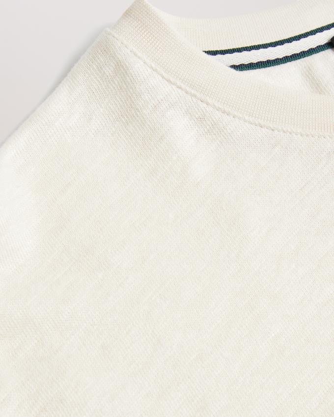 Koszulka Męskie Ted Baker Regular Fit Short Sleeve Linen Szare Polska | PL-FPRZY3857