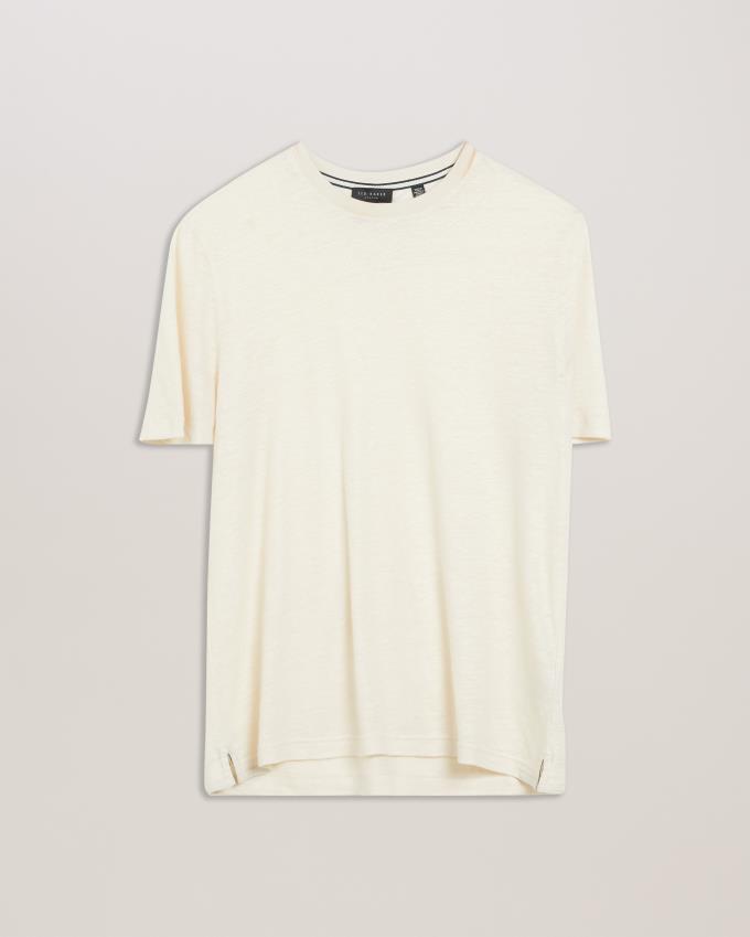 Koszulka Męskie Ted Baker Regular Fit Short Sleeve Linen Szare Polska | PL-FPRZY3857