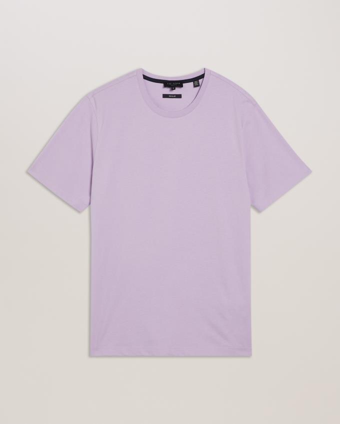 Koszulka Męskie Ted Baker Short Sleeve Regular Fit Plain Fioletowe Polska | PL-YPSZB0137
