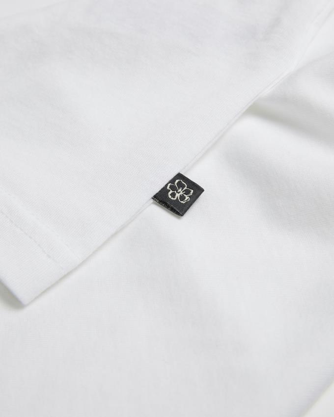 Koszulka Polo Męskie Ted Baker Polo With Striped Details Białe Polska | PL-LPQVR2685