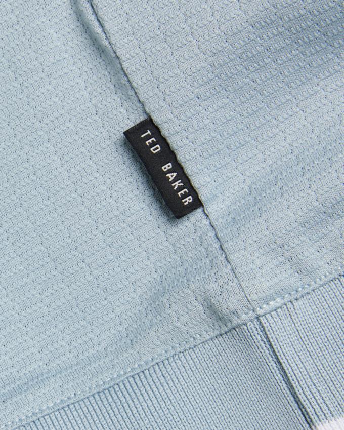 Koszulka Polo Męskie Ted Baker Regular Fit Textured Głęboka Niebieskie Polska | PL-JPTUX6180