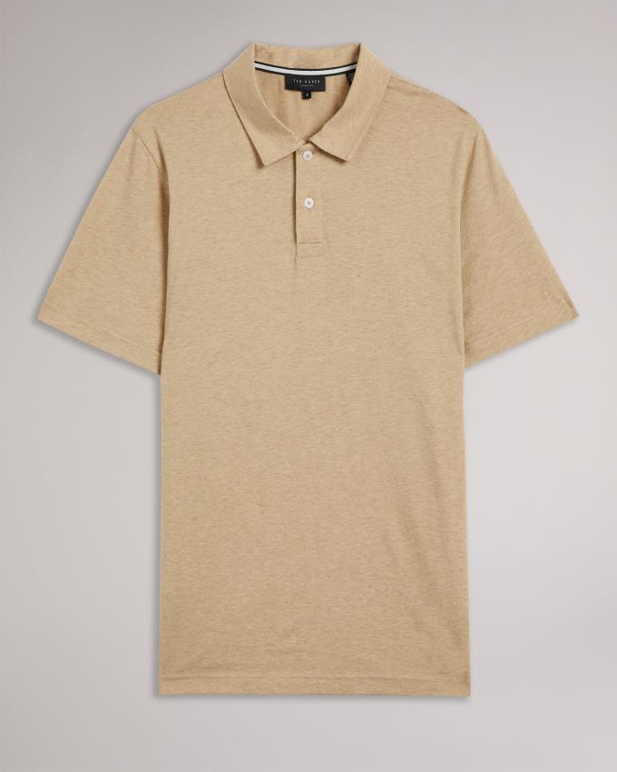 Koszulka Polo Męskie Ted Baker Short Sleeve Cashmere Blend Brązowe Polska | PL-PZCQO5692