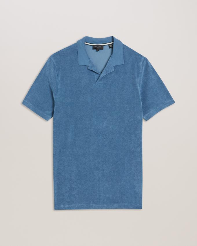 Koszulka Polo Męskie Ted Baker Towelling Revere Collar Niebieskie Polska | PL-UCIOS2683