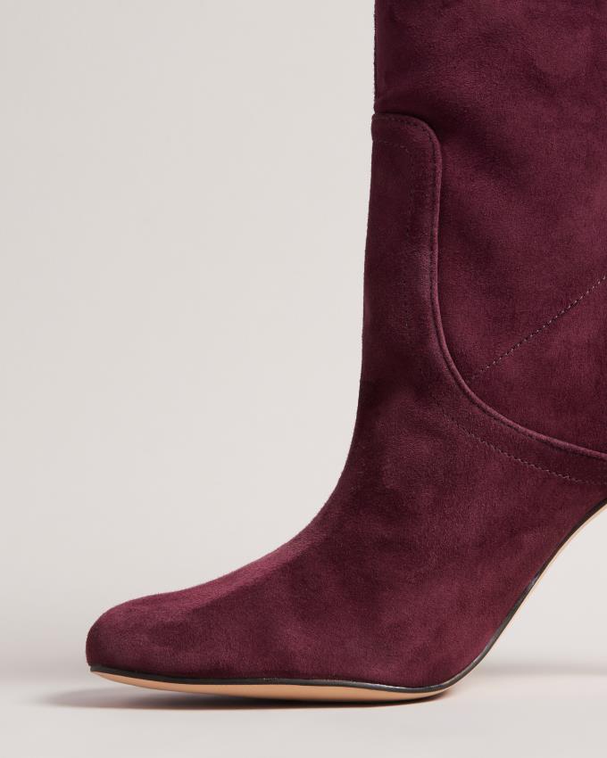Kozaki Skórzane Damskie Ted Baker Heeled Jasny Fioletowe Polska | PL-UDZBL6305