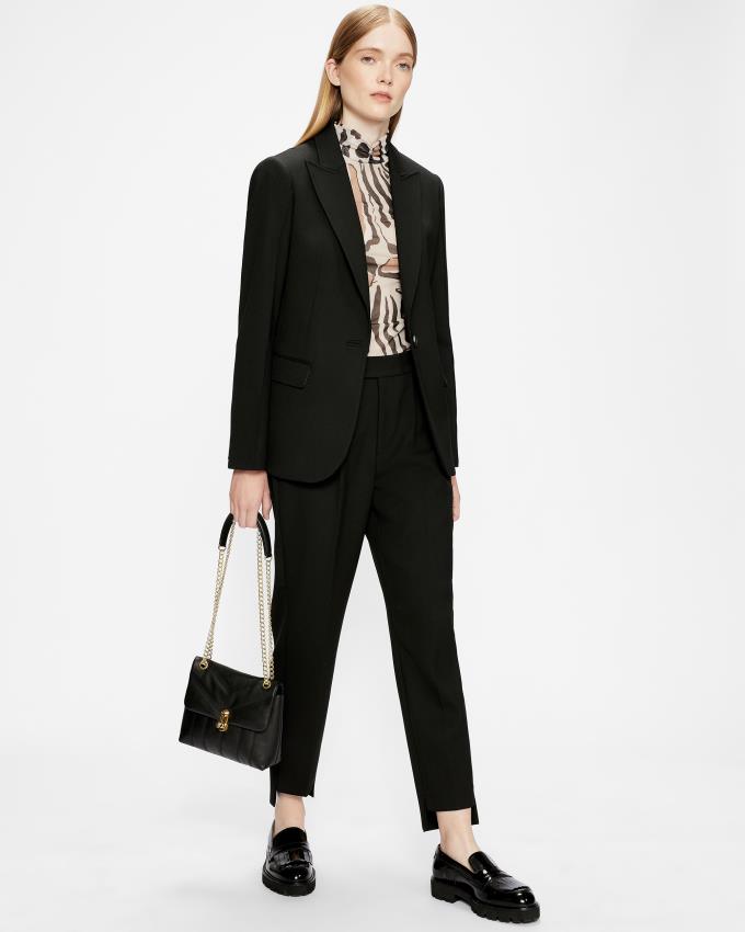 Kurtka Damskie Ted Baker Tailored Single Breasted Czarne Polska | PL-ISQBD2714