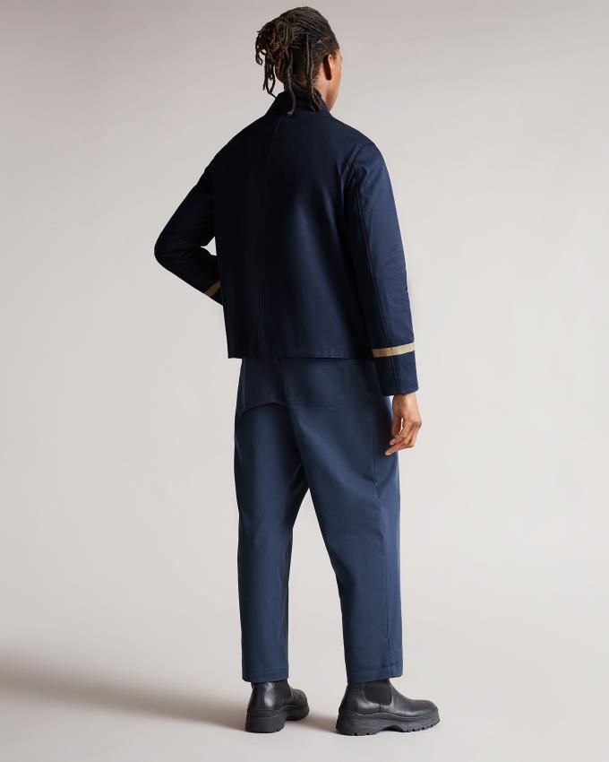 Kurtka Męskie Ted Baker Short Bonded Mac Granatowe Polska | PL-TEQLK5418
