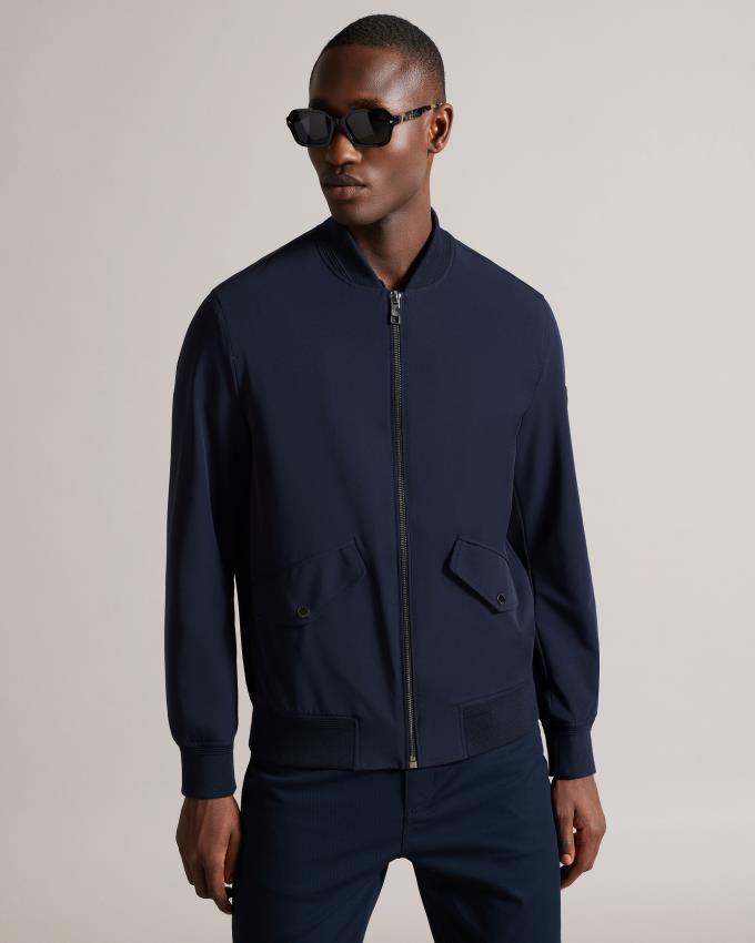 Kurtka Męskie Ted Baker Twill Bomber Granatowe Polska | PL-IMTVN0365