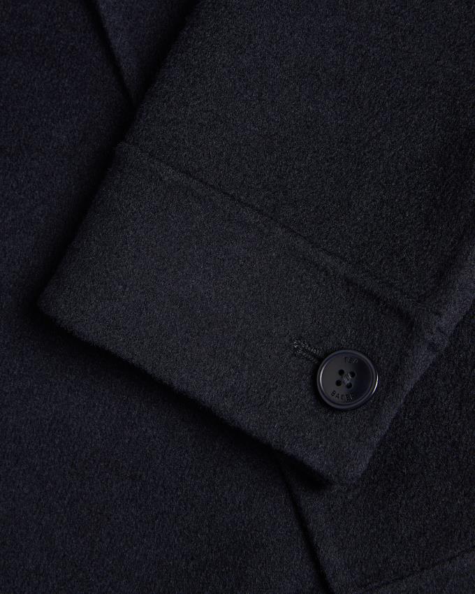 Kurtka Męskie Ted Baker Wool Blend Collared Granatowe Polska | PL-WKXIU2138