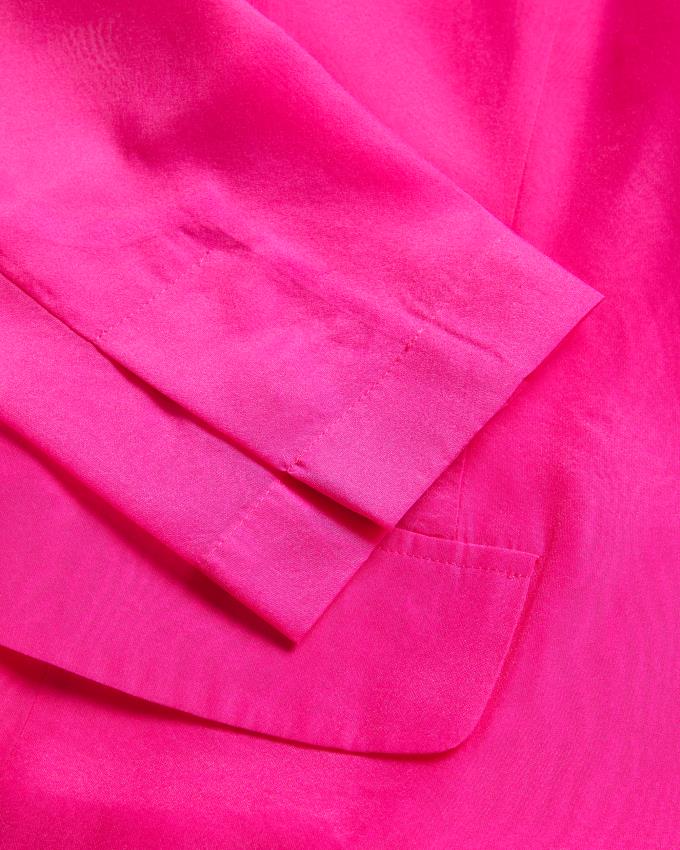 Marynarka Damskie Ted Baker Oversized Sheer Sleeve Organza Głęboka Różowe Polska | PL-OBSKT3084