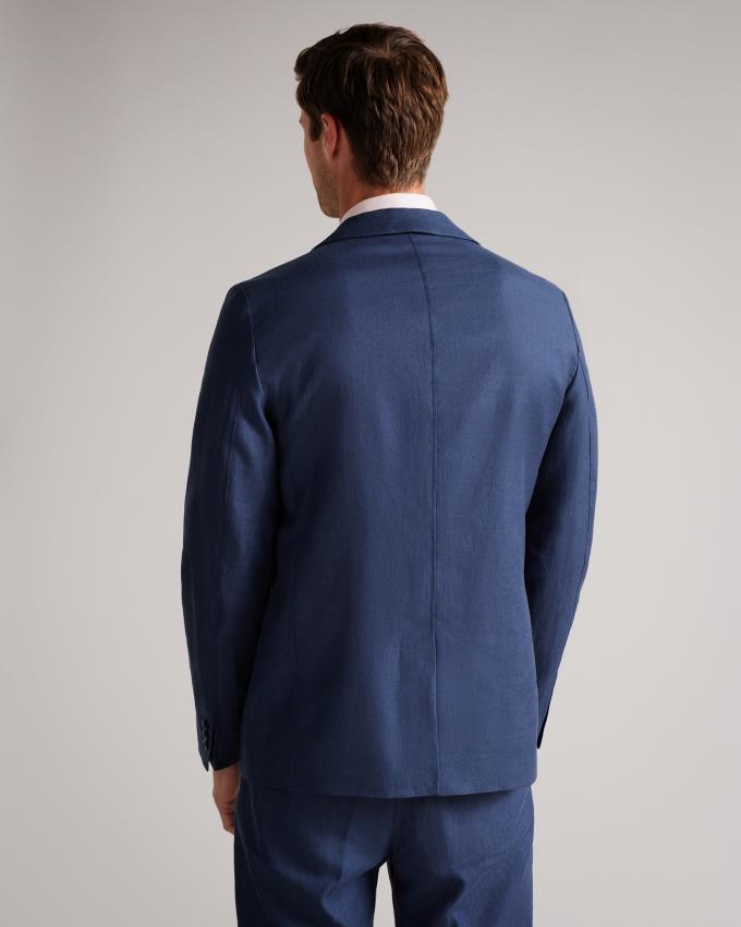 Marynarka Męskie Ted Baker Slim Fit Linen Granatowe Polska | PL-LSYAJ6482