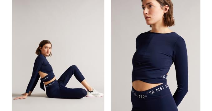 Najfatalniejszy Damskie Ted Baker Activewear Long Sleeve Ciemny Niebieskie Polska | PL-ICORP4527