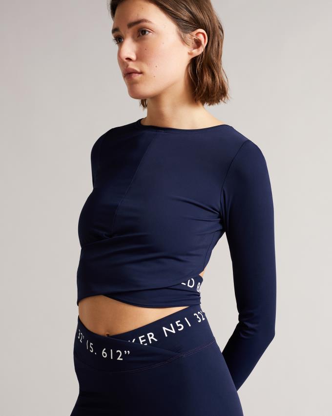 Najfatalniejszy Damskie Ted Baker Activewear Long Sleeve Ciemny Niebieskie Polska | PL-ICORP4527