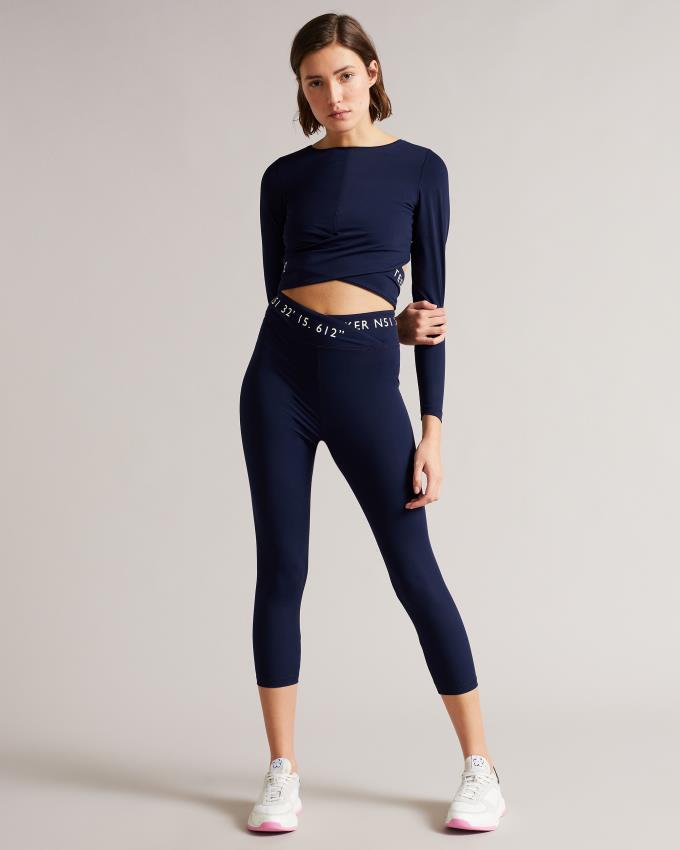 Najfatalniejszy Damskie Ted Baker Activewear Long Sleeve Ciemny Niebieskie Polska | PL-ICORP4527