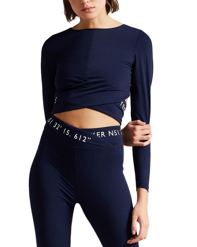 Najfatalniejszy Damskie Ted Baker Activewear Long Sleeve Ciemny Niebieskie Polska | PL-ICORP4527