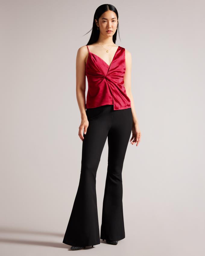 Najfatalniejszy Damskie Ted Baker Asymmetric Twist Front Cami Różowe Polska | PL-FUZTX7319