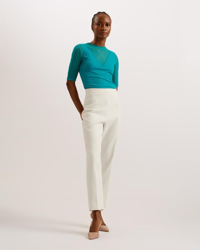 Najfatalniejszy Damskie Ted Baker Fitted Mesh With V-Neck Lining Zielone Polska | PL-IARWX4691