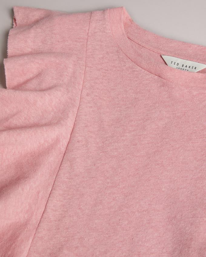 Najfatalniejszy Damskie Ted Baker Frill Vest Różowe Polska | PL-THFAD3681