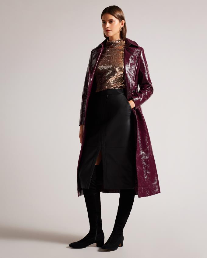 Najfatalniejszy Damskie Ted Baker Long Sleeve Sequin Różowe Polska | PL-DWTZL5138
