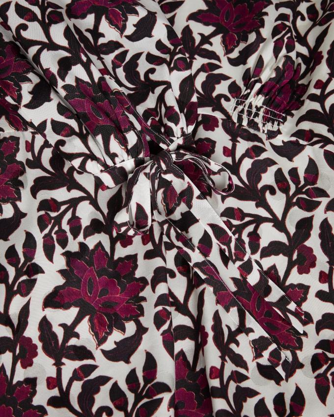 Najfatalniejszy Damskie Ted Baker Printed Peplum With Cuffed Sleeves Białe Polska | PL-AZCMO6273