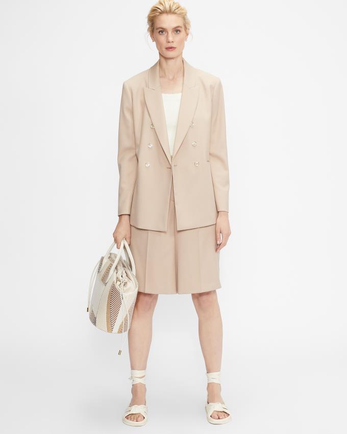 Najfatalniejszy Damskie Ted Baker Scallop Detail Knitted Beżowe Polska | PL-JVESW1726