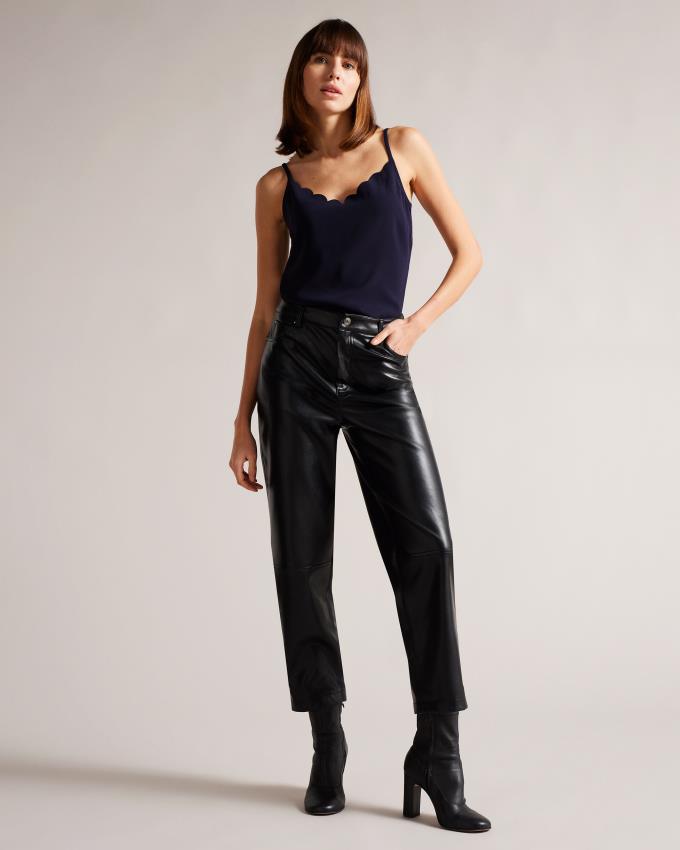 Najfatalniejszy Damskie Ted Baker Scallop Neckline Cami Granatowe Polska | PL-QYRNI9867