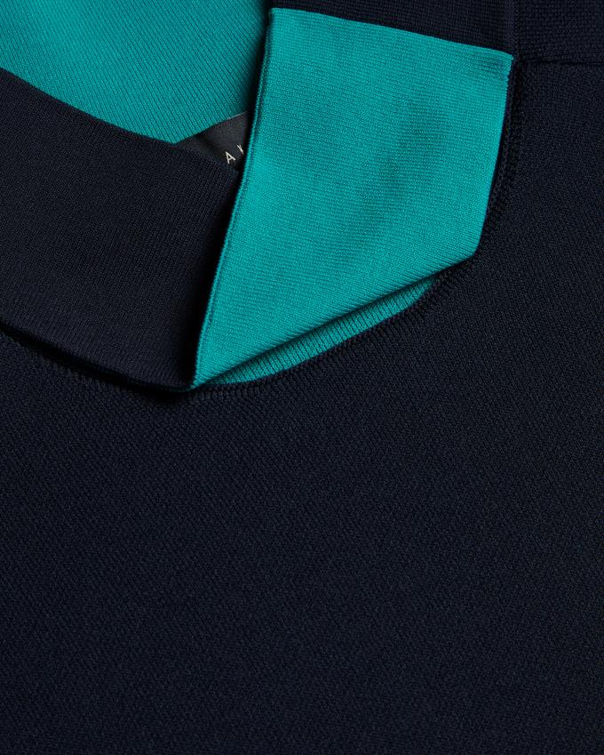 Najfatalniejszy Damskie Ted Baker Straight Fit Twist Neck Knitted Granatowe Polska | PL-HYQAB7159