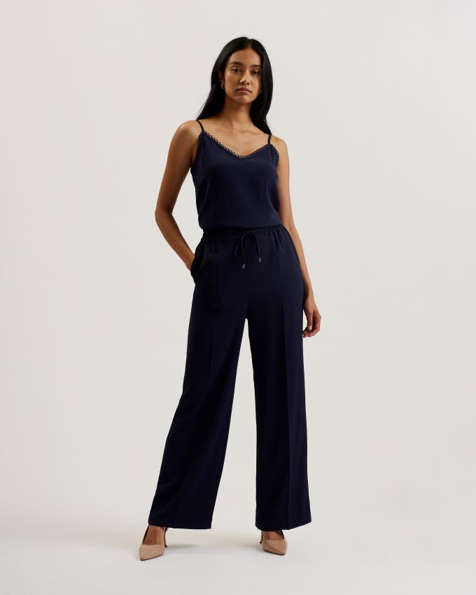 Najfatalniejszy Damskie Ted Baker Strappy Cami With Looped Trims Ciemny Niebieskie Polska | PL-QAPCM5638
