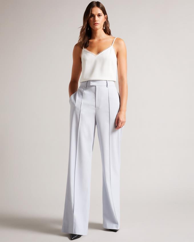 Najfatalniejszy Damskie Ted Baker Strappy Cami With Looped Trims Białe Polska | PL-VHMKF3957