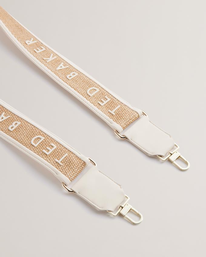 Pasek Do Torby Damskie Ted Baker Embroidered Woven Paskiem Kremowe Polska | PL-GKVNT0164