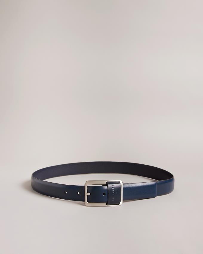 Pasek Męskie Ted Baker Centre Bar Buckle Granatowe Polska | PL-OBAWG7301