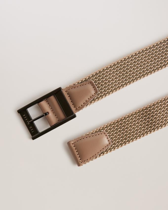 Pasek Męskie Ted Baker Reversible Woven Elastic Szare Polska | PL-FRHEU0635