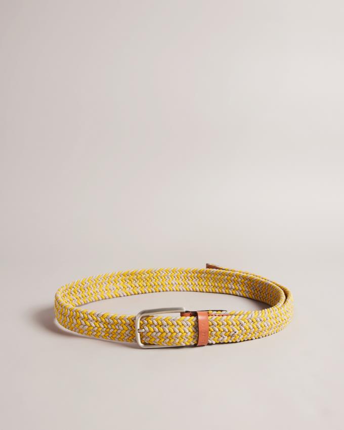 Pasek Męskie Ted Baker Woven Elasticated Żółte Polska | PL-MNGFZ6481
