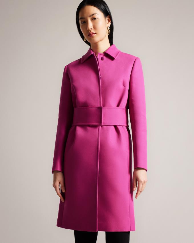 Płaszcz Damskie Ted Baker Belted Midi Trench Głęboka Fioletowe Polska | PL-QXWRB6023
