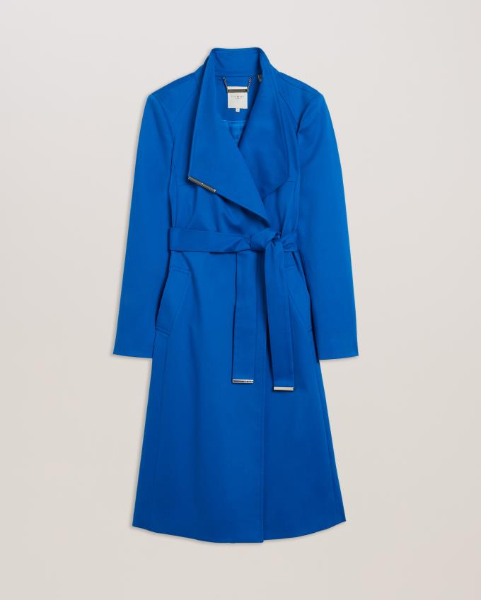 Płaszcz Damskie Ted Baker Midi Length Wrap Trench Niebieskie Polska | PL-IKXAC6059