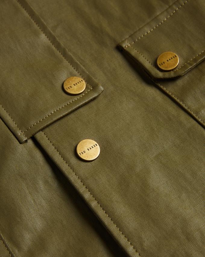 Płaszcz Damskie Ted Baker Waxed Canvas Riding With Cape Ciemny Zielone Polska | PL-DBUPV2784