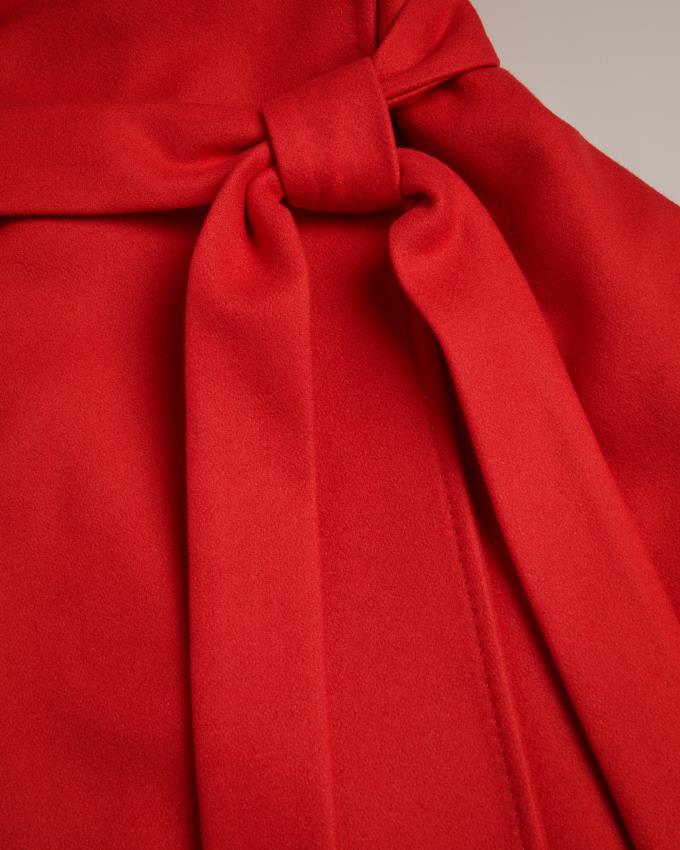 Płaszcz Damskie Ted Baker Wool Wrap Czerwone Polska | PL-WBZON5627