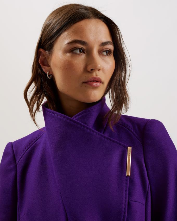 Płaszcz Damskie Ted Baker Wool Wrap Jasny Fioletowe Polska | PL-BGCDM1203