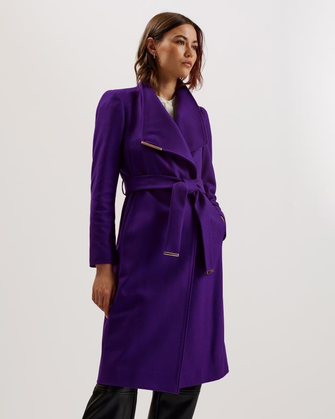 Płaszcz Damskie Ted Baker Wool Wrap Jasny Fioletowe Polska | PL-BGCDM1203