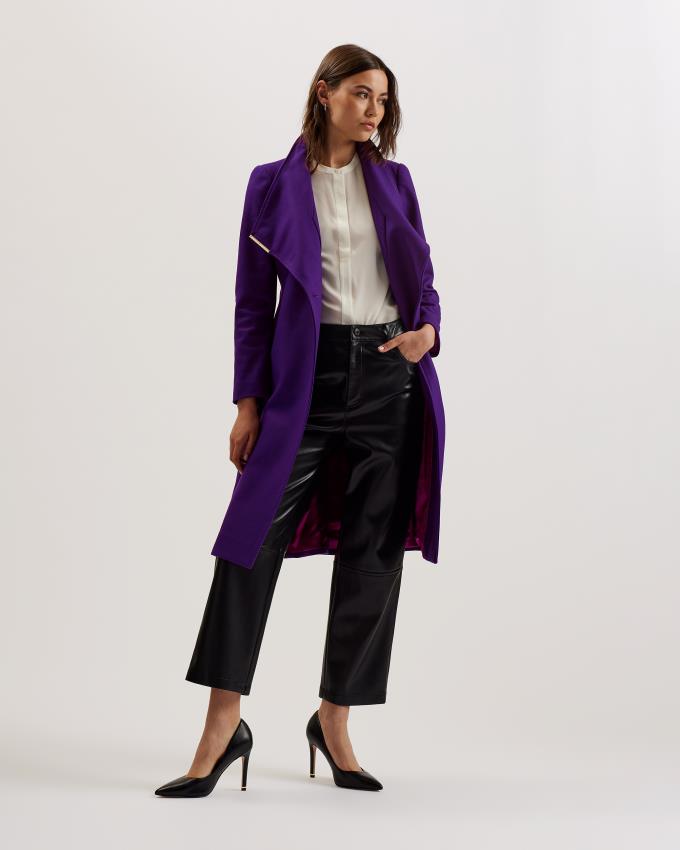Płaszcz Damskie Ted Baker Wool Wrap Jasny Fioletowe Polska | PL-BGCDM1203