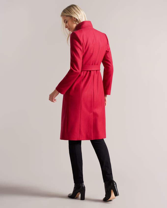 Płaszcz Damskie Ted Baker Wool Wrap Różowe Polska | PL-PVXLM4193