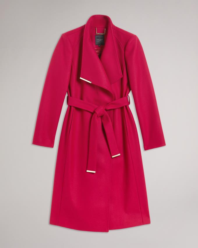 Płaszcz Damskie Ted Baker Wool Wrap Różowe Polska | PL-PVXLM4193