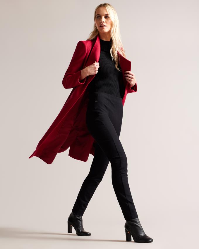 Płaszcz Damskie Ted Baker Wool Wrap Różowe Polska | PL-PVXLM4193