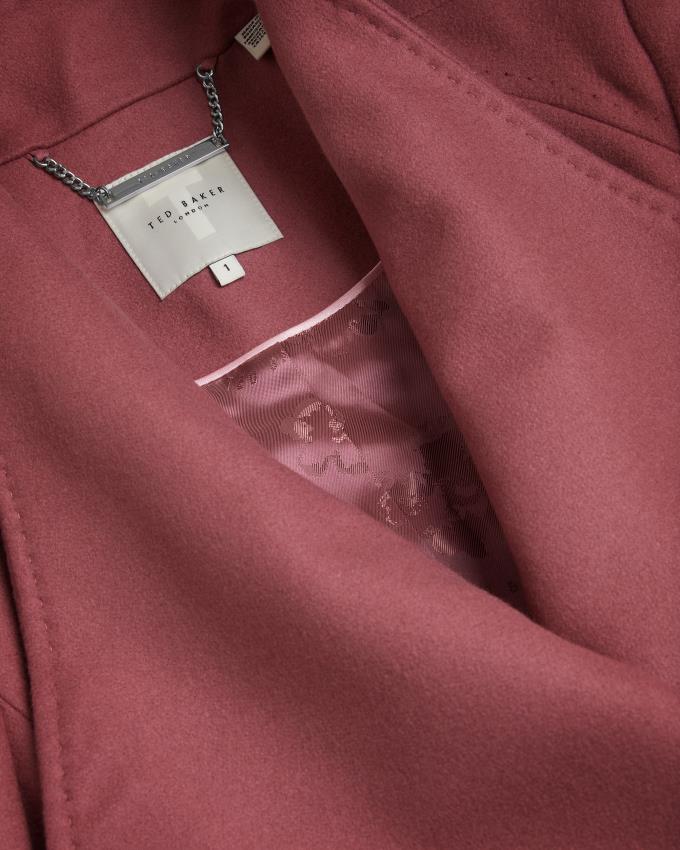 Płaszcz Damskie Ted Baker Wool Wrap Różowe Polska | PL-VWXNU2018