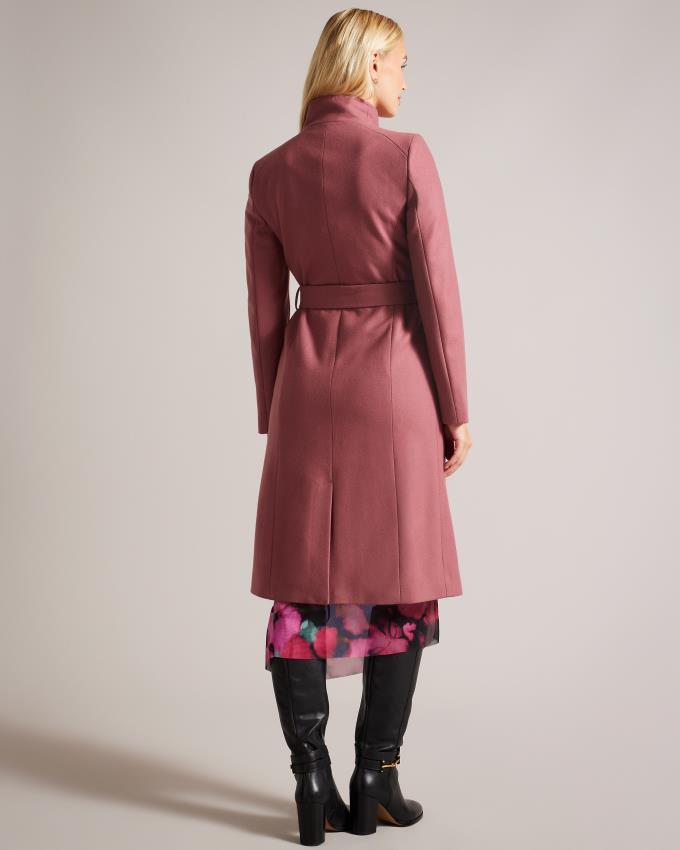 Płaszcz Damskie Ted Baker Wool Wrap Różowe Polska | PL-VWXNU2018