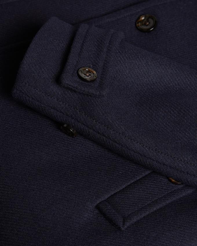 Płaszcz Męskie Ted Baker Wool Peacoat Granatowe Polska | PL-EYCIM6731