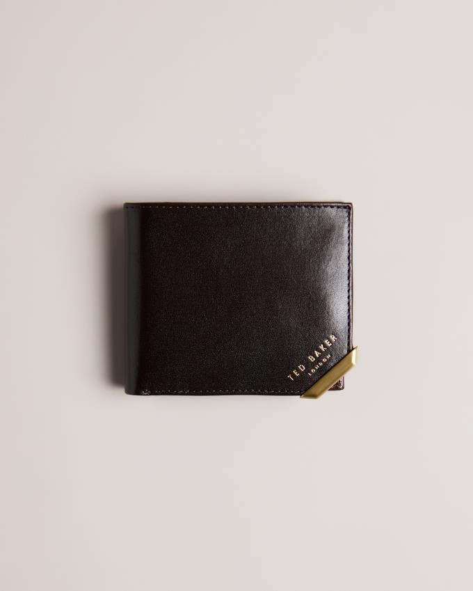 Portfel Męskie Ted Baker Metal Corner Bifold Coin Brązowe Czekolada Polska | PL-BAMJR7435
